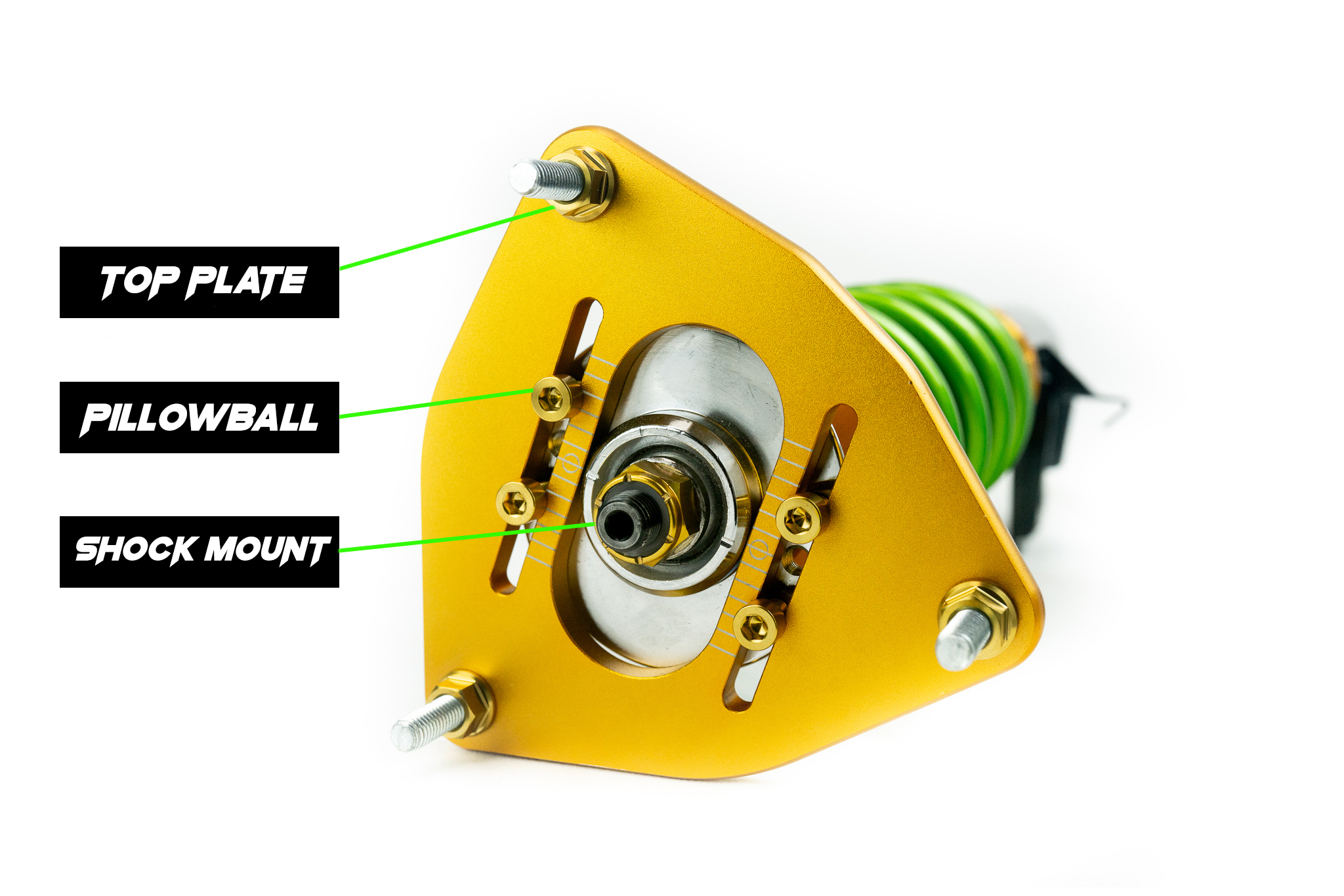 Upgraded Titanium ISC Coilover Hardware